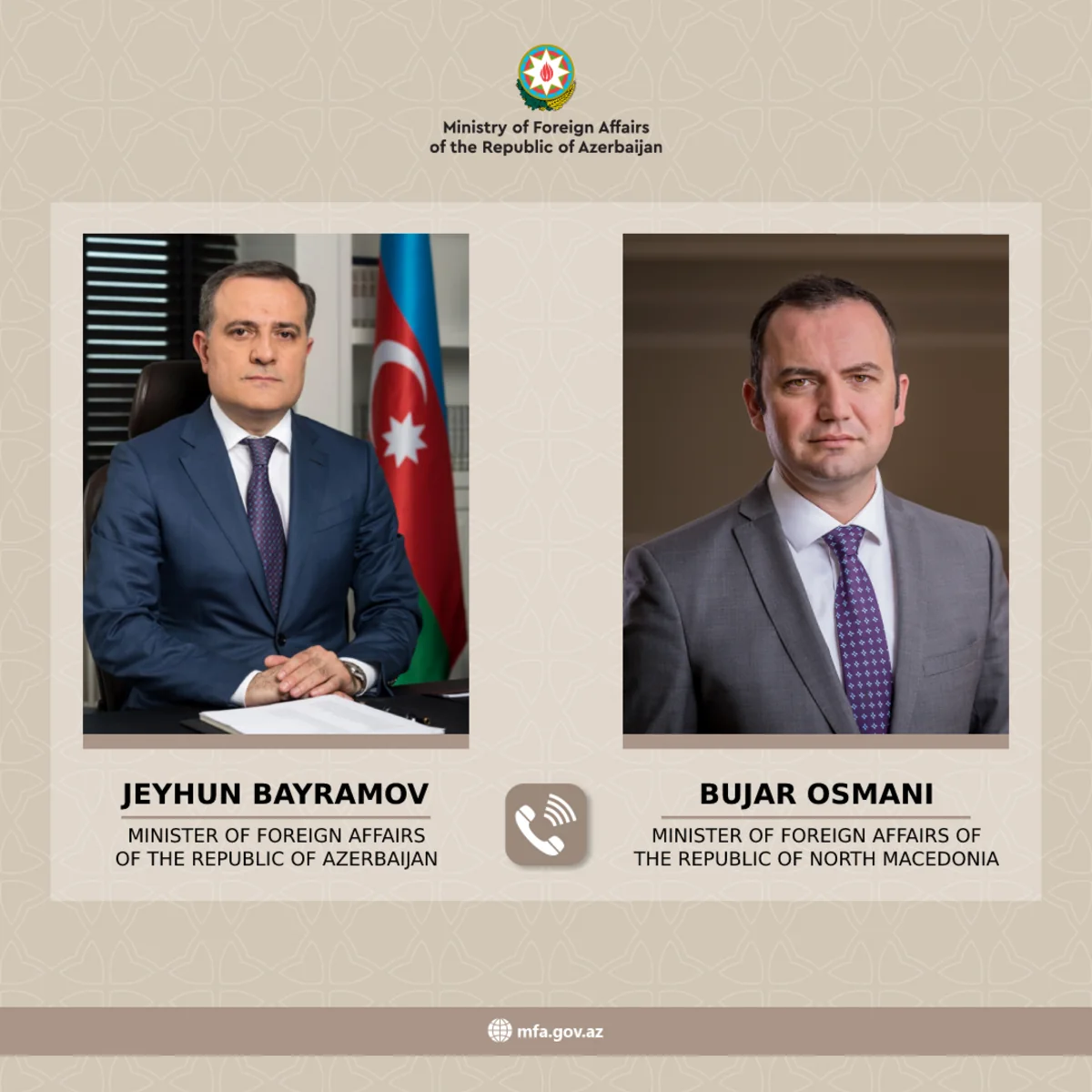 Azerbaijani, N. Macedonian FMs talk over phone