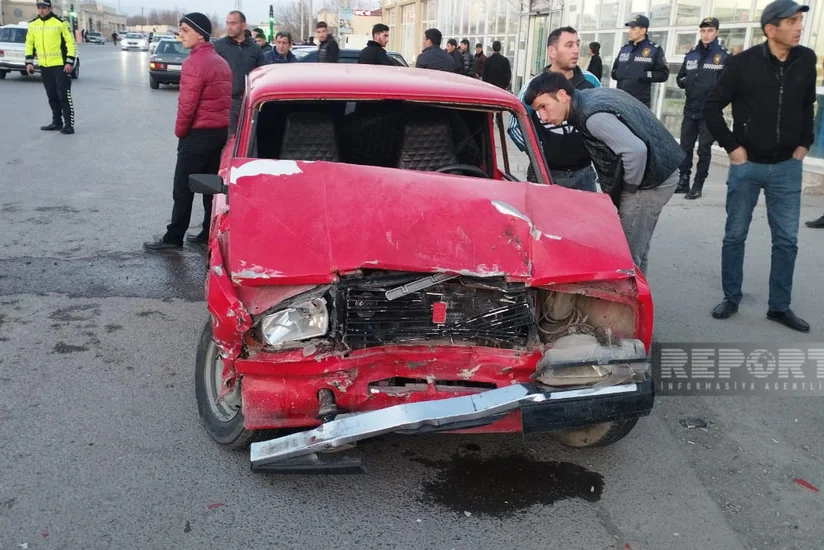 Kürdəmirdə zəncirvari qəza baş verib, xəsarət alanlar var