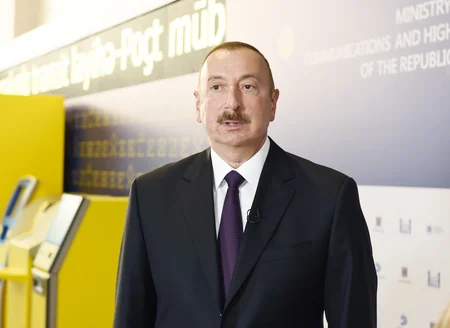 President Ilham Aliyev views Bakutel 2018 exhibition