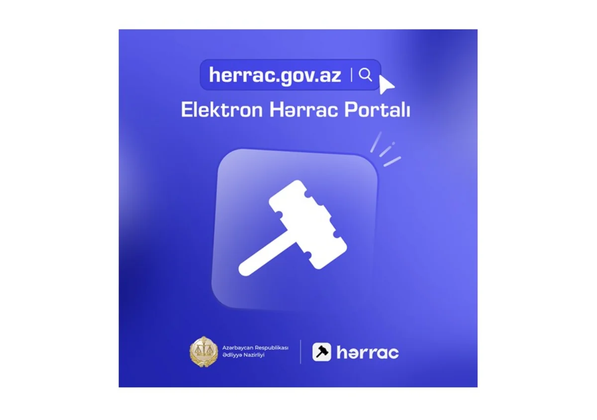 Ədliyyə Nazirliyi “Elektron Hərrac Portalını istifadəyə verib