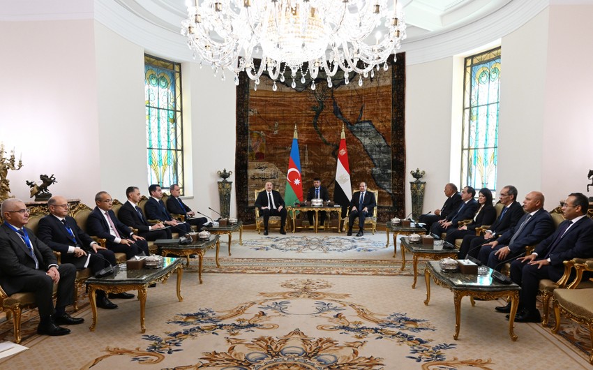 Azərbaycan və Misir liderlərinin geniş tərkibdə​​​​​​​ görüşü olub - YENİLƏNİB - 2
