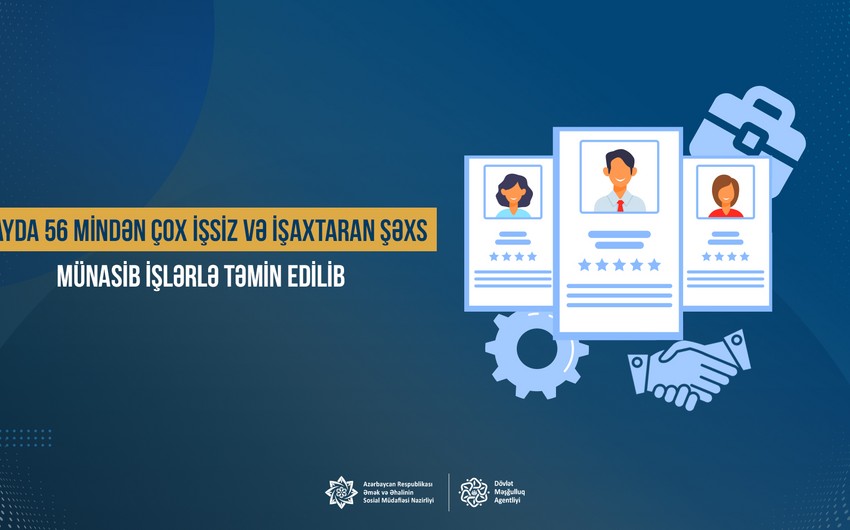 Bu il 56 mindən çox işsiz işlə təmin olunub
