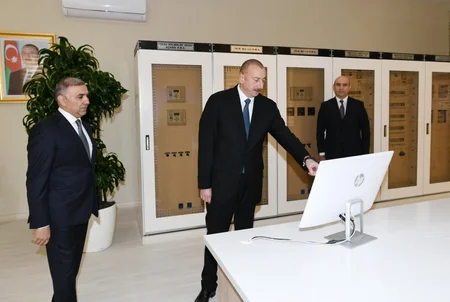 Prezident İlham Əliyev yenidən qurulan “Beyləqan-1” yarımstansiyasının açılışında iştirak edib