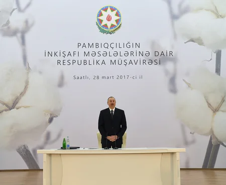 President Ilham Aliyev attends conference on development of cotton-growing - UPDATED