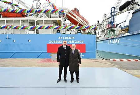 “Academician Khoshbakht Yusifzade” tanker commissioned. President Ilham Aliyev attends ceremony - UPDATED