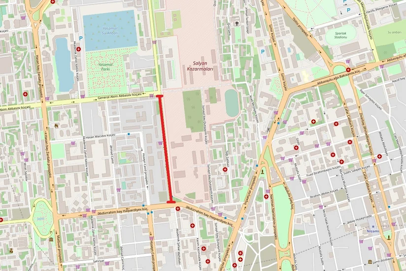 Bakının küçələrindən birində hərəkət məhdudlaşdırılacaq