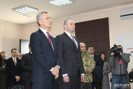NATO-nun Baş katibi Azərbaycanın da iştirak etdiyi təlimləri izləyib