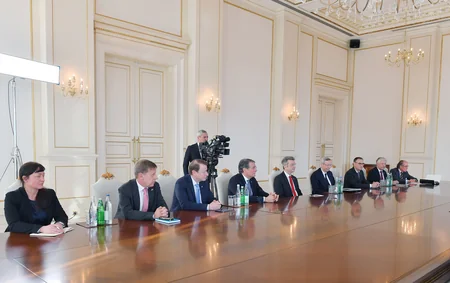President Ilham Aliyev receives delegation led by Executive Director of German Eastern Business Association (UPDATE)