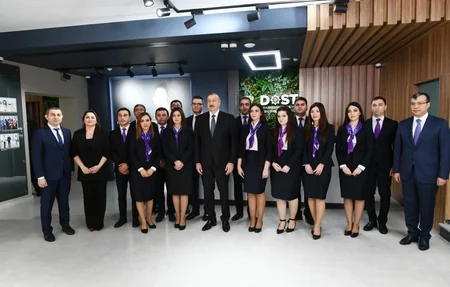 President Ilham Aliyev attends opening of DOST center No2
