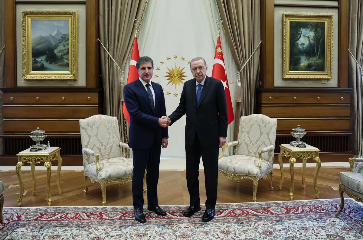 Ərdoğan İraq Kürdüstan Regionunun Başçısını qəbul edib