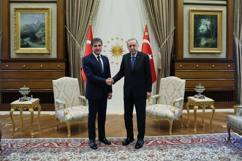 Ərdoğan İraq Kürdüstan Regionunun Başçısını qəbul edib