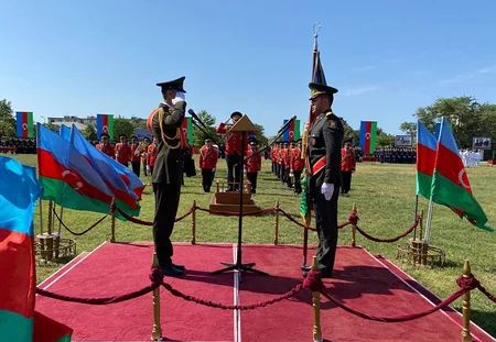 Ali Hərbi Məktəbdə növbəti buraxılış mərasimi keçirilib