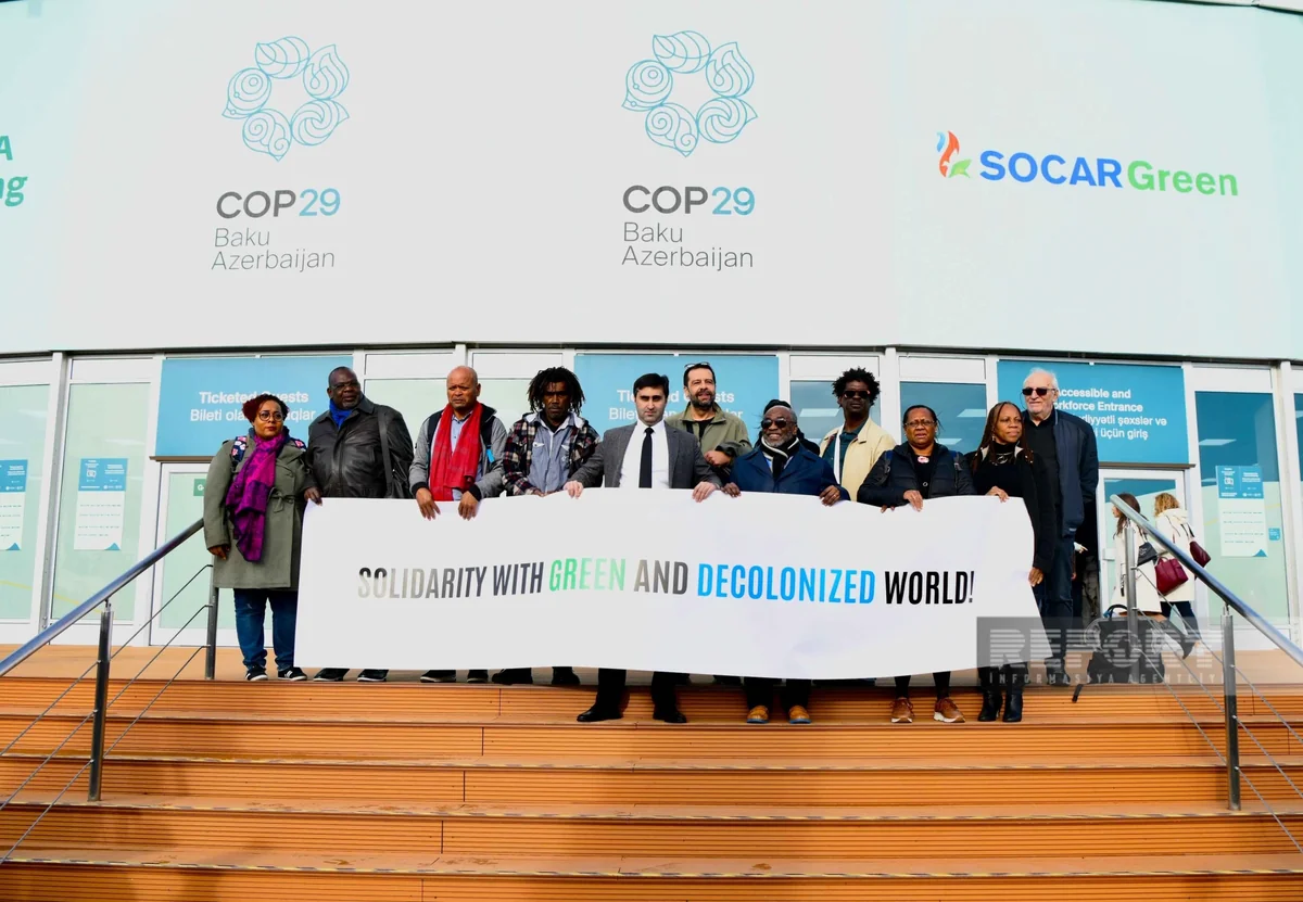 Protest action against Dutch and French colonialism held at COP29 venue