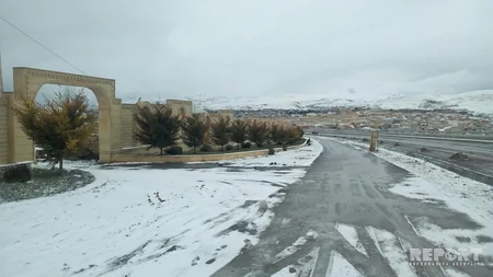 Bakı - Şamaxı yolu buz bağlayıb, nəqliyyatın hərəkəti çətinləşib - FOTO