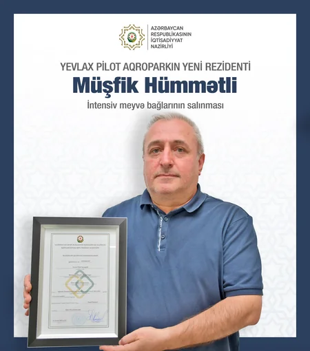 Daha üç şirkət və bir fərdi sahibkar Yevlax Pilot Aqroparkın rezidenti olub