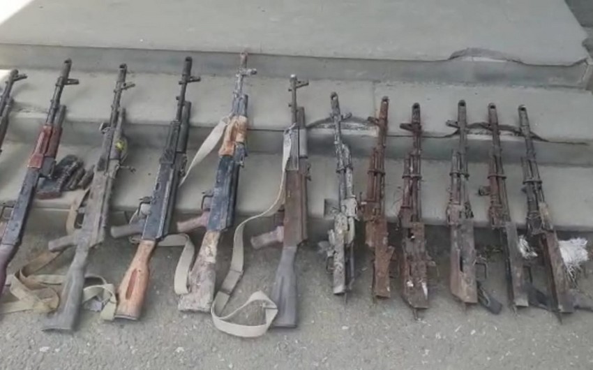 Xocavənddə ermənilərin atıb qaçdığı silahlar aşkarlandı