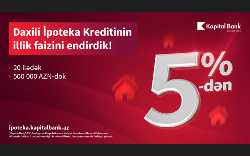 Arzuladığınız evi “Kapital Bank”la alın!