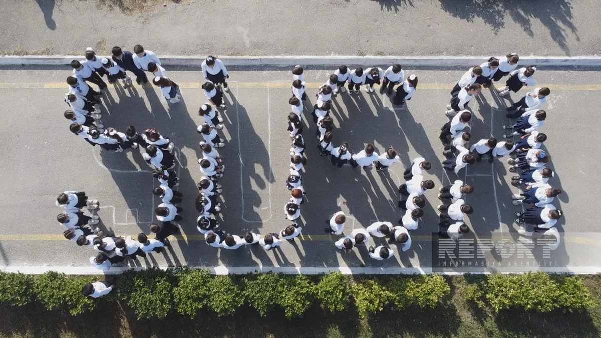 Kürdəmirdə Zəfər Günü münasibətilə fləş-mob keçirilib
