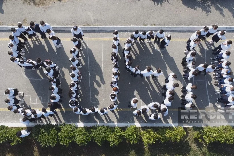 Kürdəmirdə Zəfər Günü münasibətilə fləş-mob keçirilib