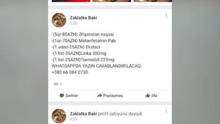 Sosial şəbəkədə narkotikanı təbliğ edən şəxs saxlanıldı - VİDEO