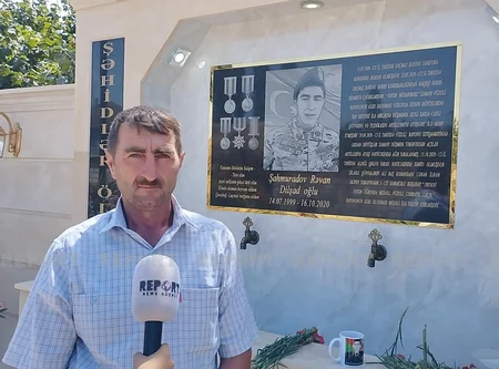 Vətən müharibəsi şəhidinin xatirəsinə inşa edilən bulağın açılışı olub