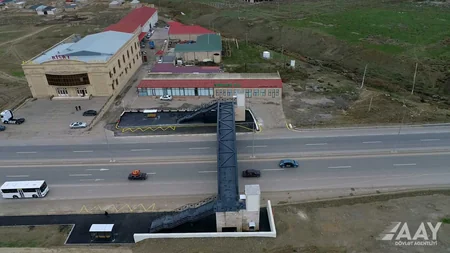 Bakı-Şamaxı-Yevlax avtomobil yolunda daha bir piyada keçidi istifadəyə verilib