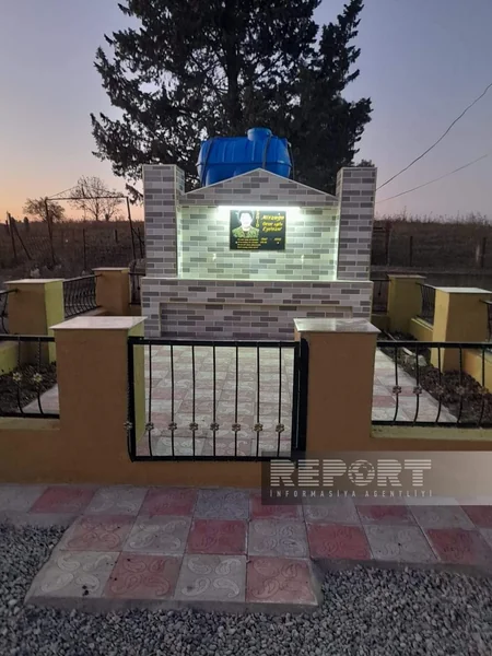Cəlilabadda Qarabağ müharibəsi şəhidinin xatirəsinə inşa edilən bulağın açılışı olub