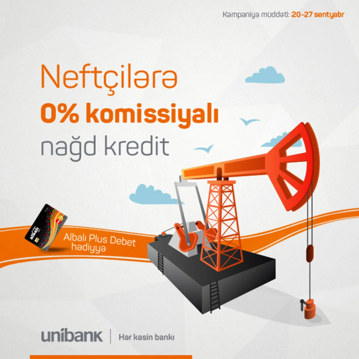 Unibank neftçilər üçün kredit kampaniyasına başlayıb