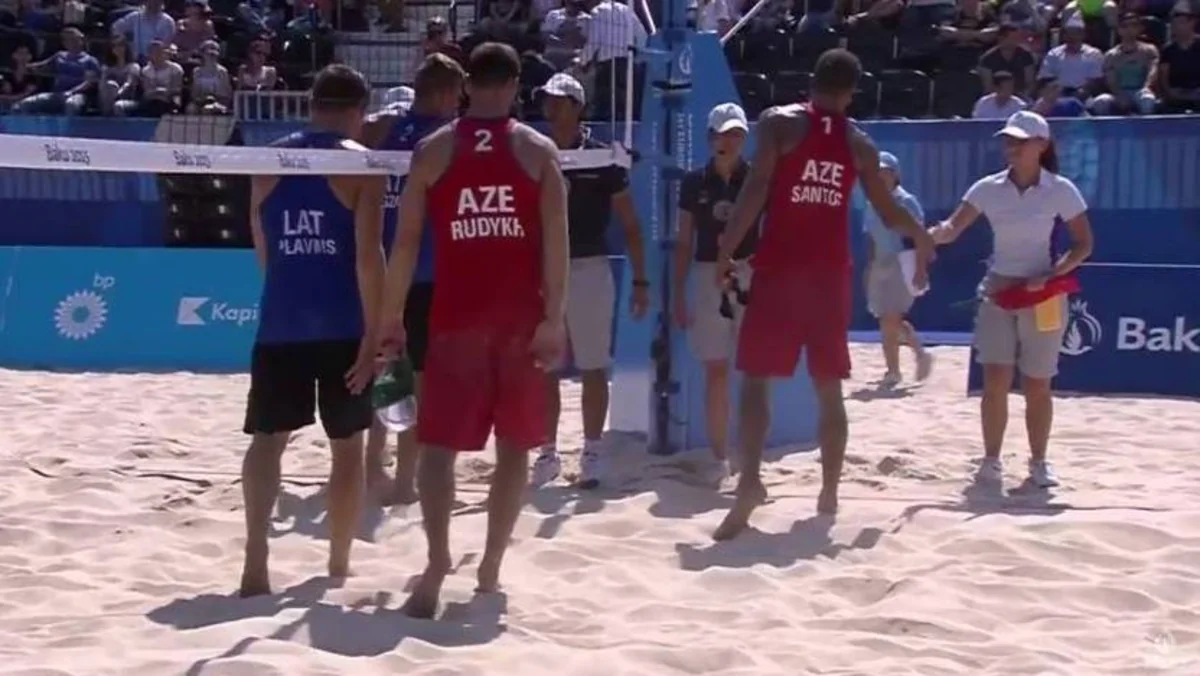 Bakı 2015də Azərbaycanın çimərlik voleybolundakı son təmsilçiləri də mübarizəni dayandırıb