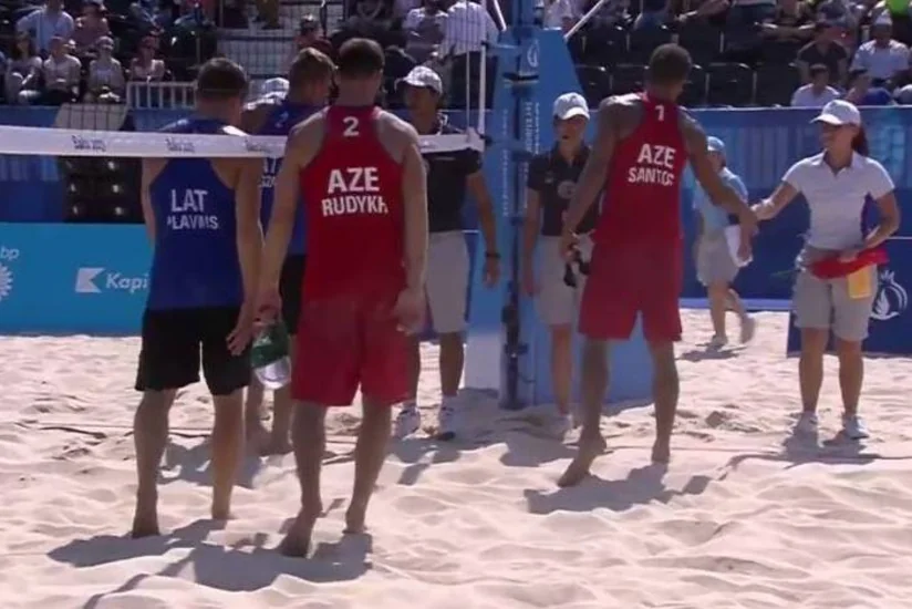 Bakı 2015də Azərbaycanın çimərlik voleybolundakı son təmsilçiləri də mübarizəni dayandırıb