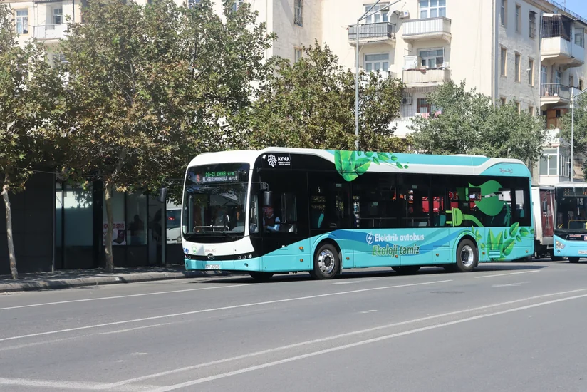 Bakıda ilk elektrik mühərrikli avtobus xəttə buraxılıb