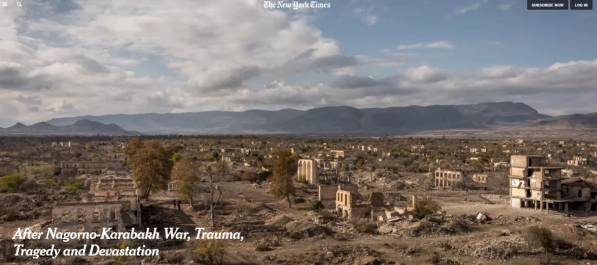 Füzuli və Ağdamdakı dağıntılar haqqında məqalə “The New York Times”da