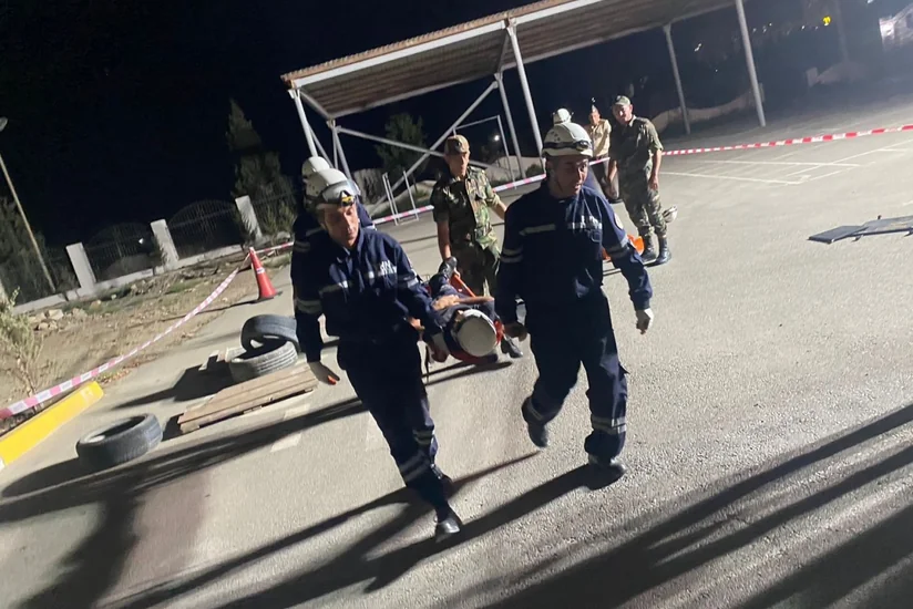 FHN-də “Dağıntılar altında qalmış zərərçəkmişin xilas edilməsi” mövzusunda təlim keçirilib