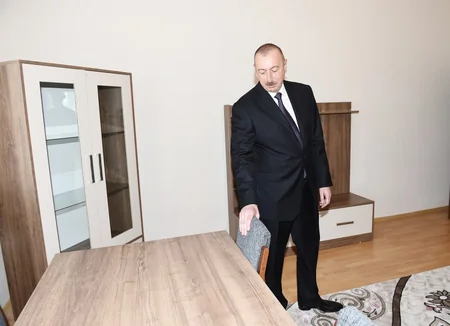 Prezident DSX-nin Naxçıvan şəhər Qaraçuq ərazi dairəsindəki sərhəd dəstəsində yaradılan şəraitlə tanış olub