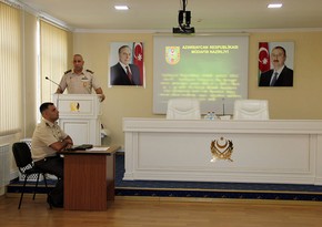 Hərbi Polis İdarəsində qoşun xidmətinin təşkili üzrə seminar keçirilib