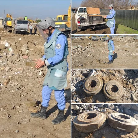 Ağcabədidə tank əleyhinə mina tapılıb