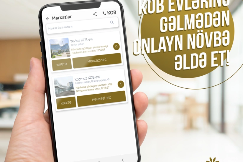 KOB evlərinə gəlmədən onlayn növbə əldə et