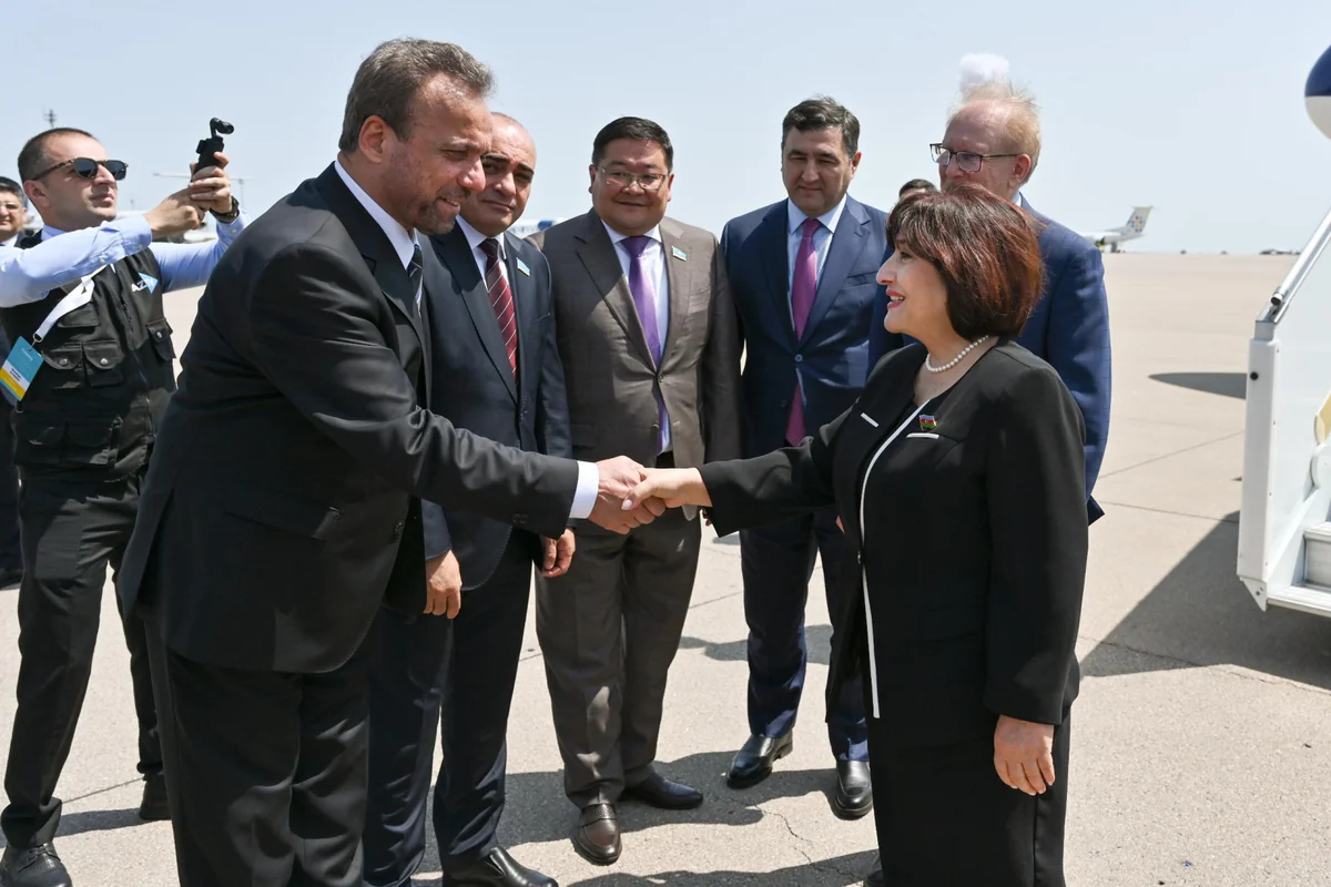 Sahiba Gafarova arrives in Kazakhstan to attend TURKPA Council meeting