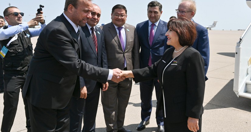 Sahiba Gafarova arrives in Kazakhstan to attend TURKPA Council meeting