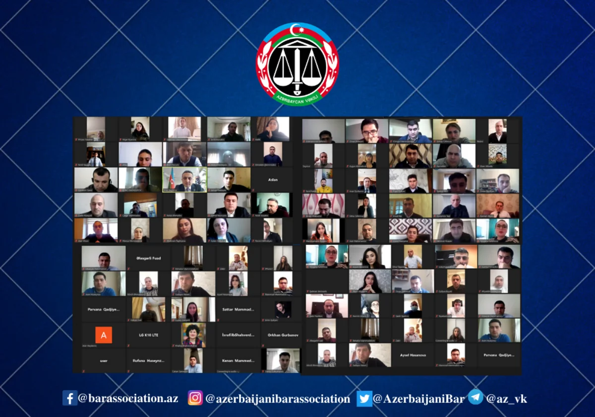 Vəkilliyə namizədlərlə onlayn icbari təlimə başlanıldı