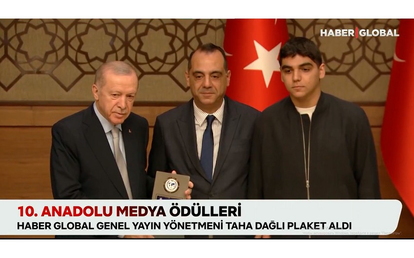 Ərdoğan Haber Globala mükafat təqdim edib