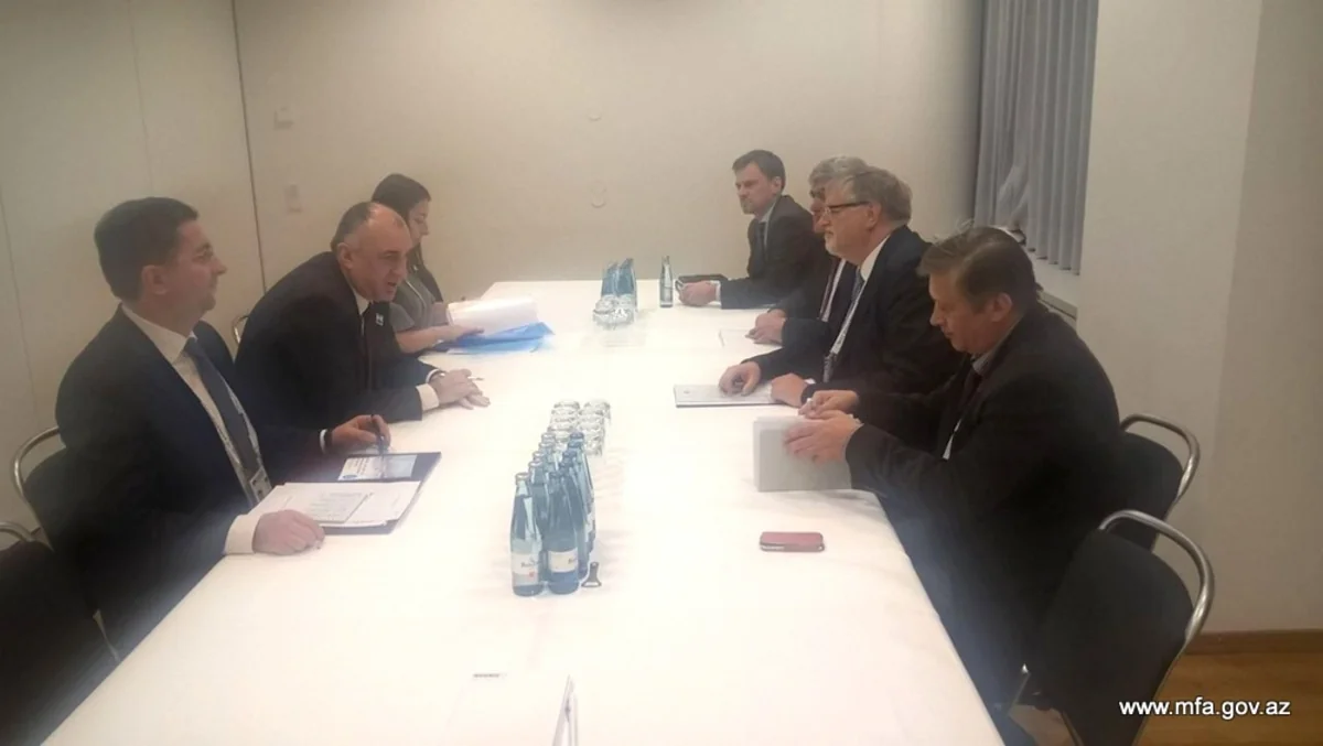 Elmar Mammadyarov discusses Karabakh conflict settlement with Herbert Salber