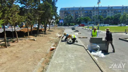 Bakıda “Cavanşir” körpüsünün ərazisində yeni yolun inşası yekunlaşır