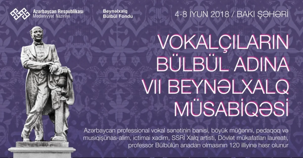 Vokalçıların Bülbül adına VII Beynəlxalq müsabiqəsi keçiriləcək