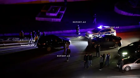 Bakı Kənar Dairəvi-1 avtomobil yolunun sol tərəfindəki yamacda uçqun olub