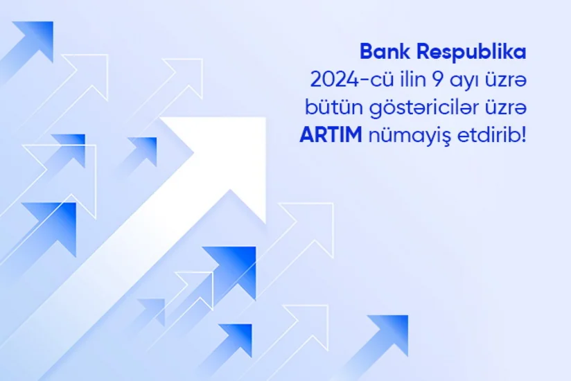 Bank Respublika III rübdə bütün göstəricilər üzrə artım nümayiş etdirib