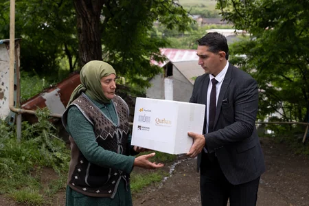 Daşkəsəndə Qurban bayramı münasibətilə sosial yardım aksiyası keçirilib