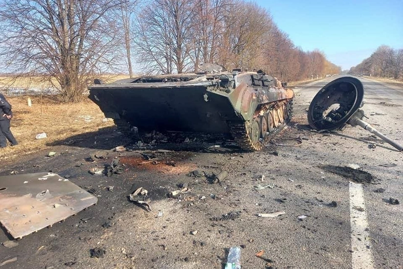 Ukrainian army takes control of Hostomel, destroying dozens of Russian troops