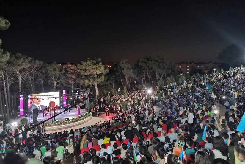 Bakıda Laçının geri qaytarılması ilə əlaqədar konsert və atəşfəşanlıq olub