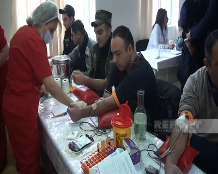 Kürdəmirdə talessemiya xəstələri üçün qanvermə aksiyası keçrilib